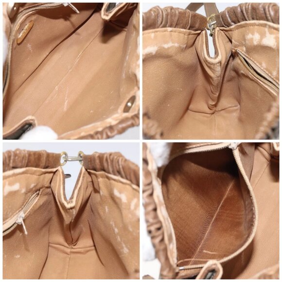 GUCCI GG Plus Supreme Shoulder Bag PVC Beige Gold Auth - Picture 15 of 16